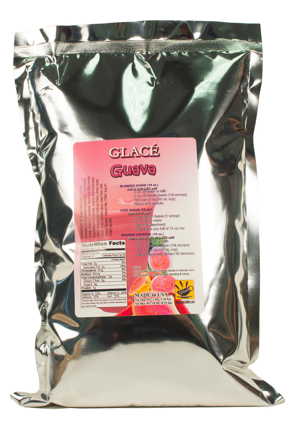 Guava 4 in 1 Mix for Bubble Tea, Smoothies, Lattes and Frappes, 3 lbs. Bag (Case 6 x 3 lbs. Bags) - Made in the USA-0