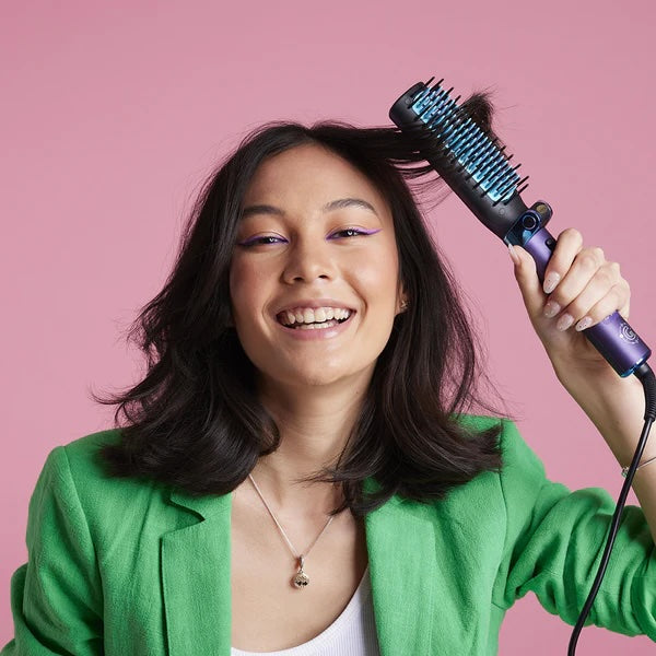 Foldable Hot Brush with Anti-Frizz Smoothing System-1