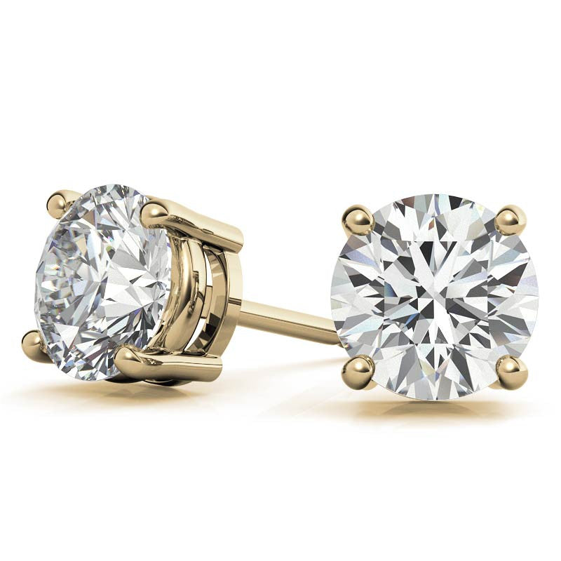 2.50 CTW AGI Certified Lab Grown Diamond (G-VS Clarity) Stud Earrings in 14K White or Yellow Gold-5
