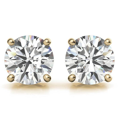 2.50 CTW AGI Certified Lab Grown Diamond (G-VS Clarity) Stud Earrings in 14K White or Yellow Gold-4