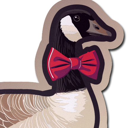 5-Pack: Christmas Goose with Red Holiday Bow Breast Pasties by Pastease®-3