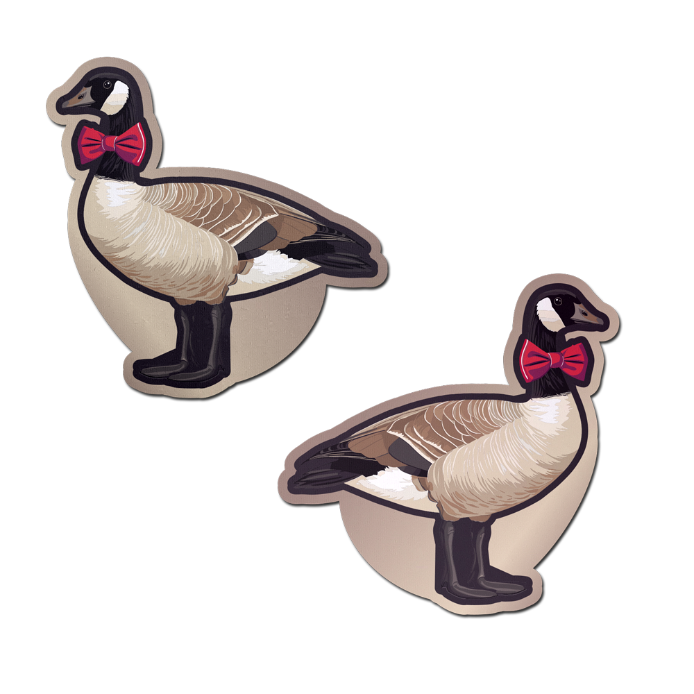 5-Pack: Christmas Goose with Red Holiday Bow Breast Pasties by Pastease®-0