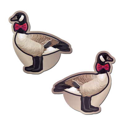 5-Pack: Christmas Goose with Red Holiday Bow Breast Pasties by Pastease®-0