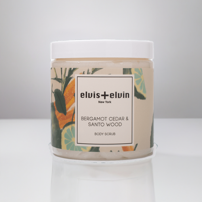elvis+elvin Bergamot Cedar & Santo Wood Blend Body Scrub with Dead Sea Salt 300ml-4