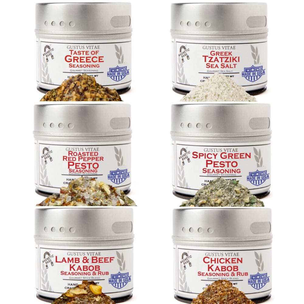 Greek Seasoning Gift Set - Tastes of Greece - Artisanal Spice Blends Six Pack-0