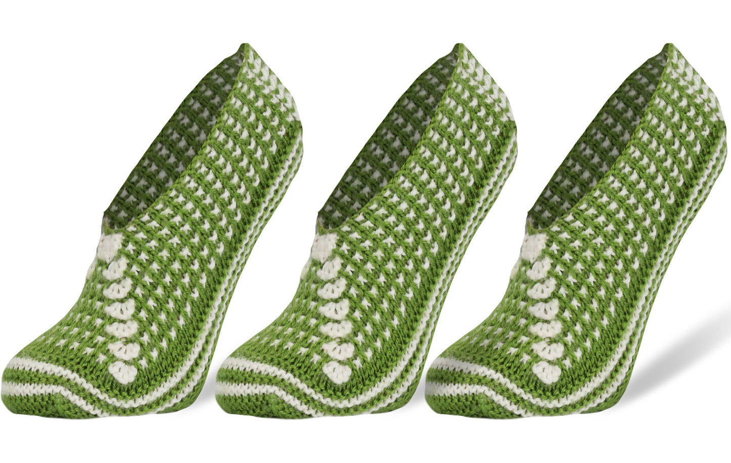 Crochet Slipper Socks for Women 3 Pairs Shoe Size 5-7-1