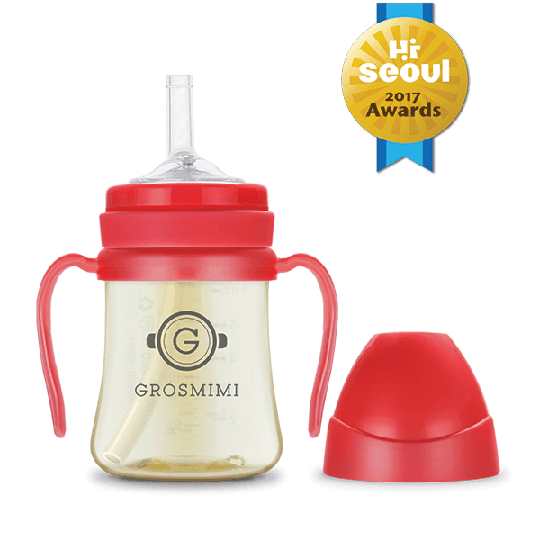 Grosmimi PPSU Straw Cup 200ml Charcoal-4