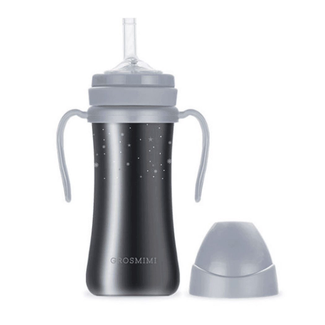 Grosmimi Stainless Straw Cup 200ml Charcoal-3