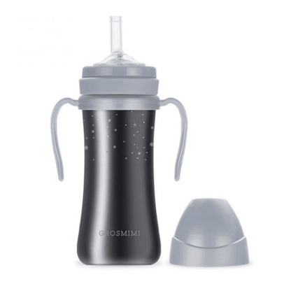 Grosmimi Stainless Straw Cup 200ml Charcoal-3