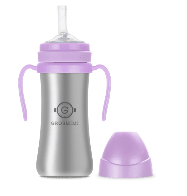 Grosmimi Stainless Straw Cup 200ml Silver-0