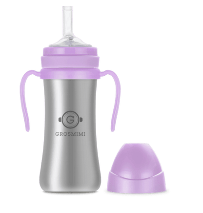 Grosmimi Stainless Straw Cup 200ml Silver-0