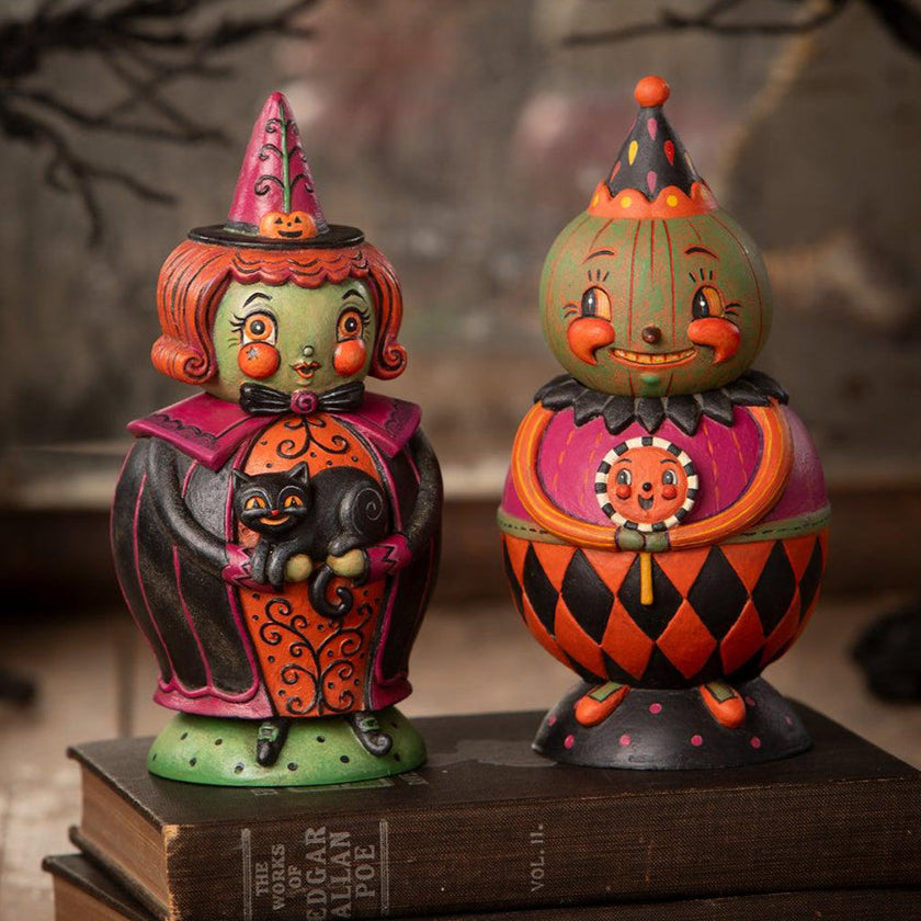 Hagatha and Jack Spooks Jar by Johanna Parker for Bethany Lowe Designs-4