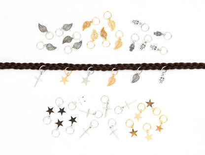 Hajékszer hajkarika medállal LEVÉL AFROline (5db)-2