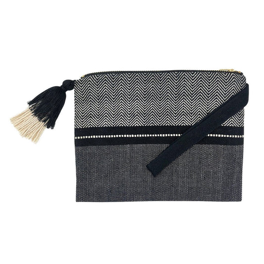 Handloom Stripe Cosmetic Bag-0