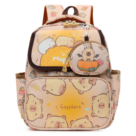 Happy Capybara Kids School Backpack-0