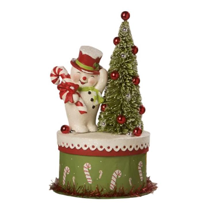 Happy Snowman on Box by Bethany Lowe Designs-0