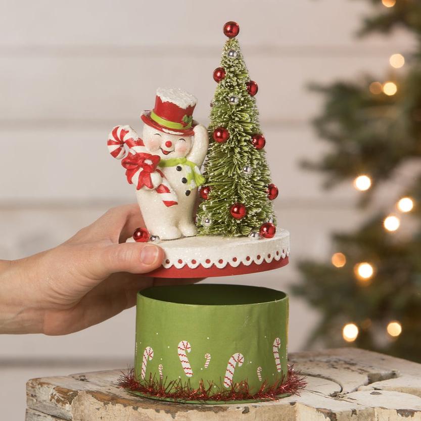 Happy Snowman on Box by Bethany Lowe Designs-1