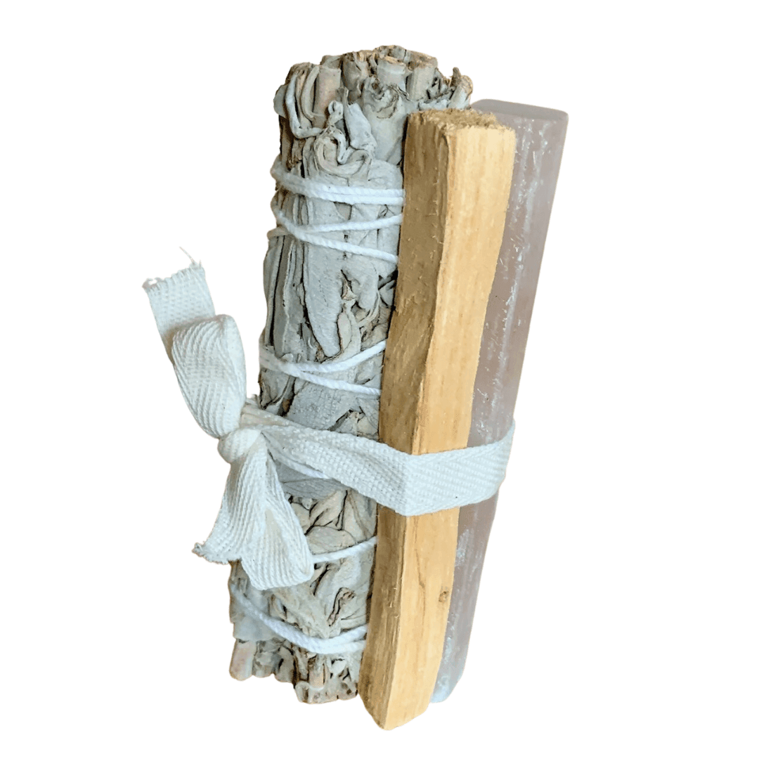 Harmony Smudge Bundle: White Sage, Palo Santo & Selenite-0