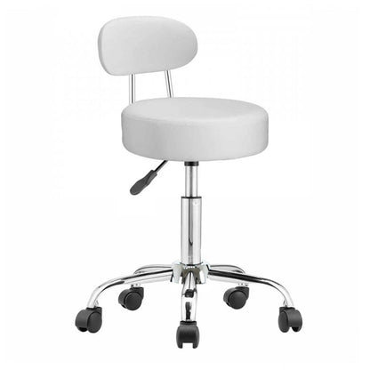 Kozmetická stolička s opierkou, biela-0