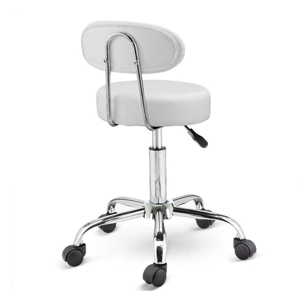 Fotel kosmetyczny z oparciem, biały-2