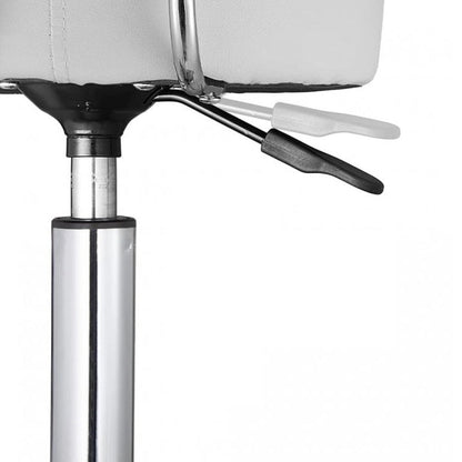 Kozmetická stolička s opierkou, biela-4