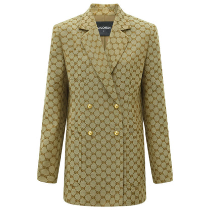 Haute Couture Vintage Patterned Khaki Blazer-3