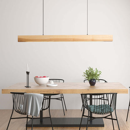 High-Powered Hanging Wooden Beam Pendant Light-0