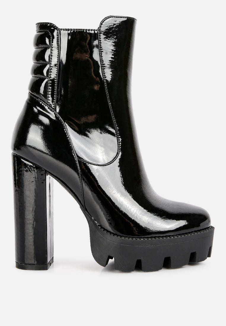 High Key Collared High Heel Ankle Boot-6