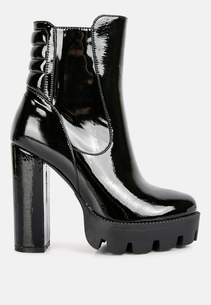 High Key Collared High Heel Ankle Boot-6