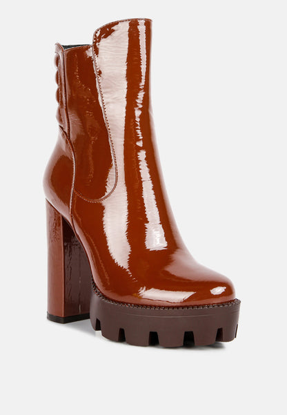 High Key Collared High Heel Ankle Boot-2