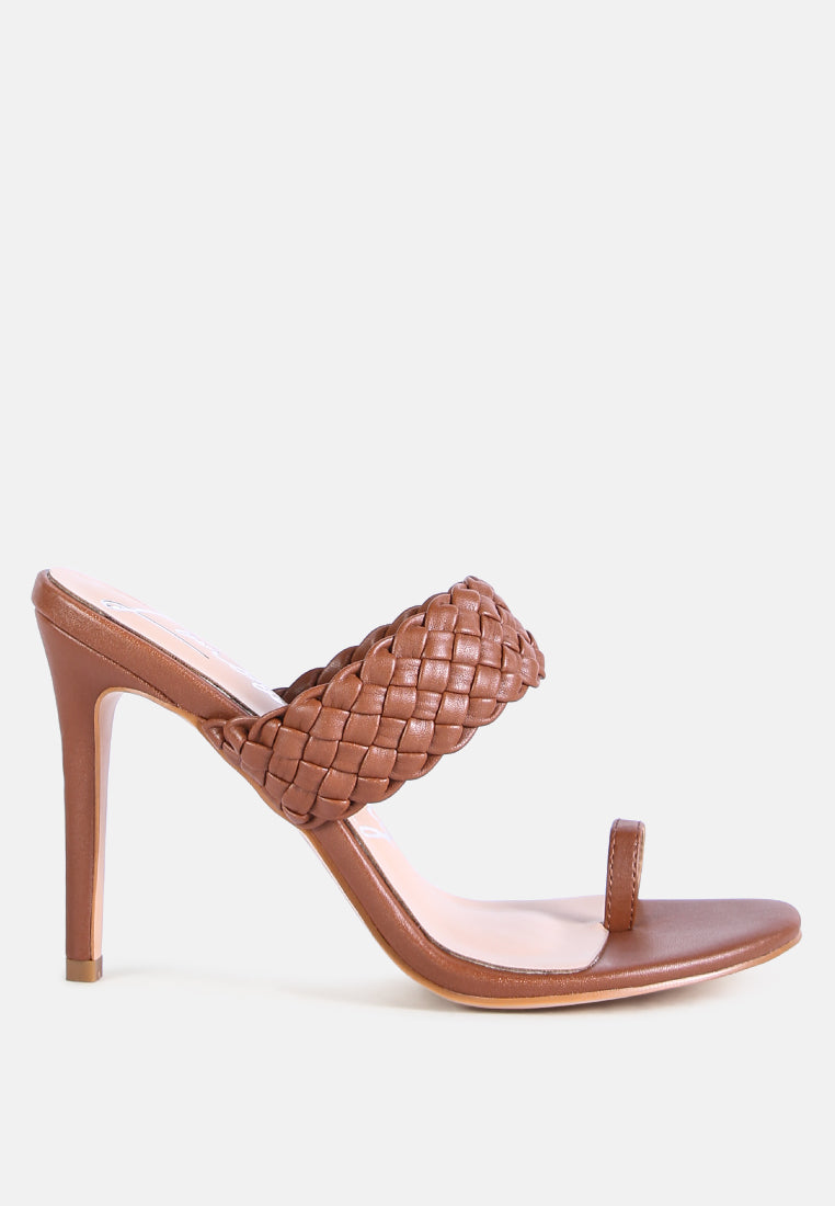 High Perks Woven Strap High Heels-2