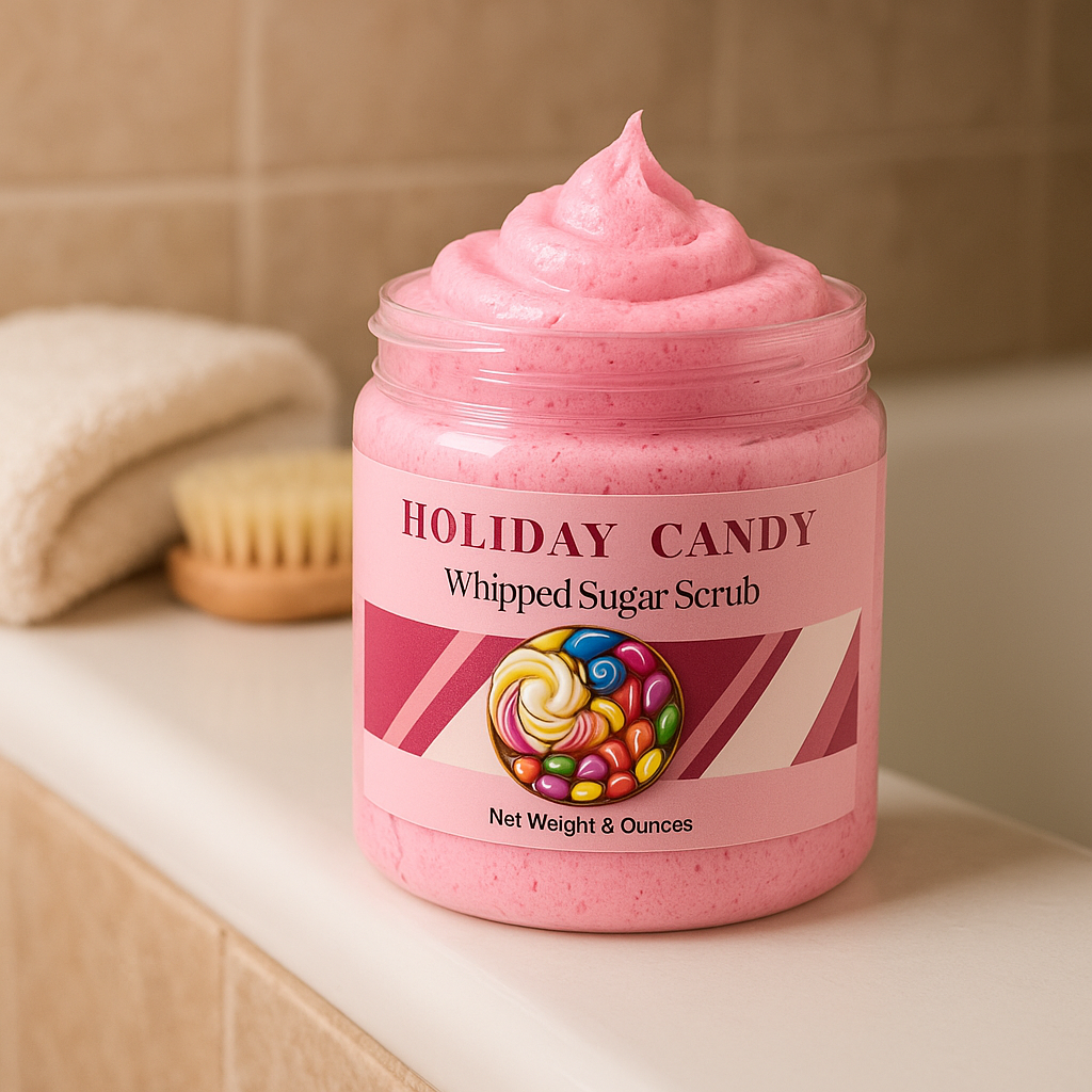 Holiday Candy Whipped Sugar Scrub-1