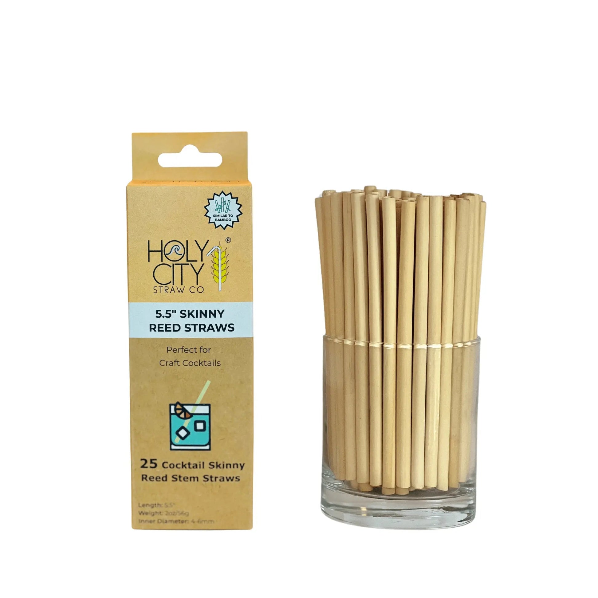 5.5" Skinny Reed Straws | 25ct.-0