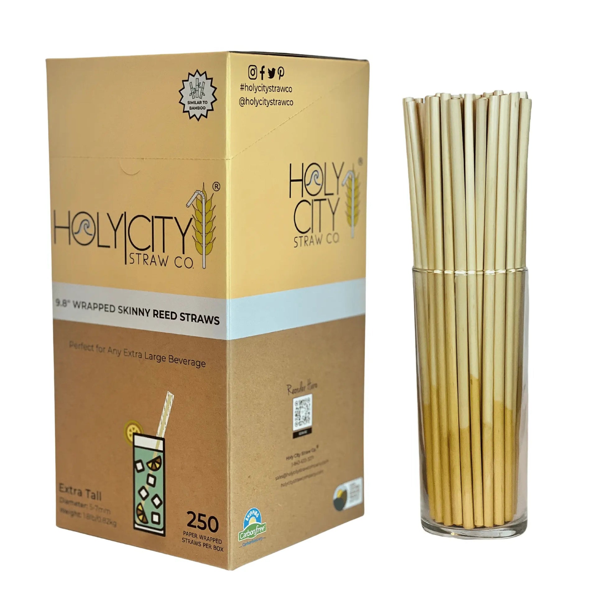 9.8" Wrapped Skinny Reed Straws-2