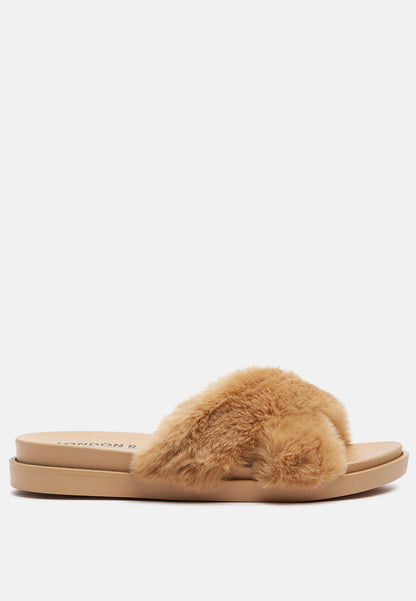 Homey Fur Slip-On Flats-2