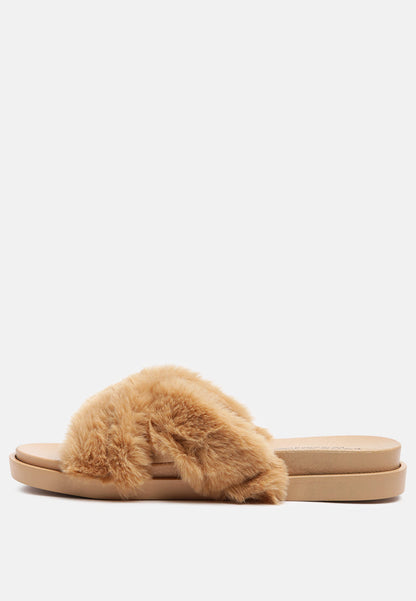 Homey Fur Slip-On Flats-3