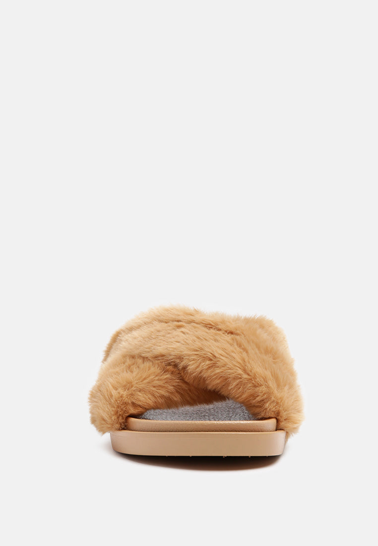 Homey Fur Slip-On Flats-4