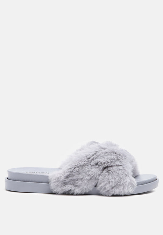 Homey Fur Slip-On Flats-0