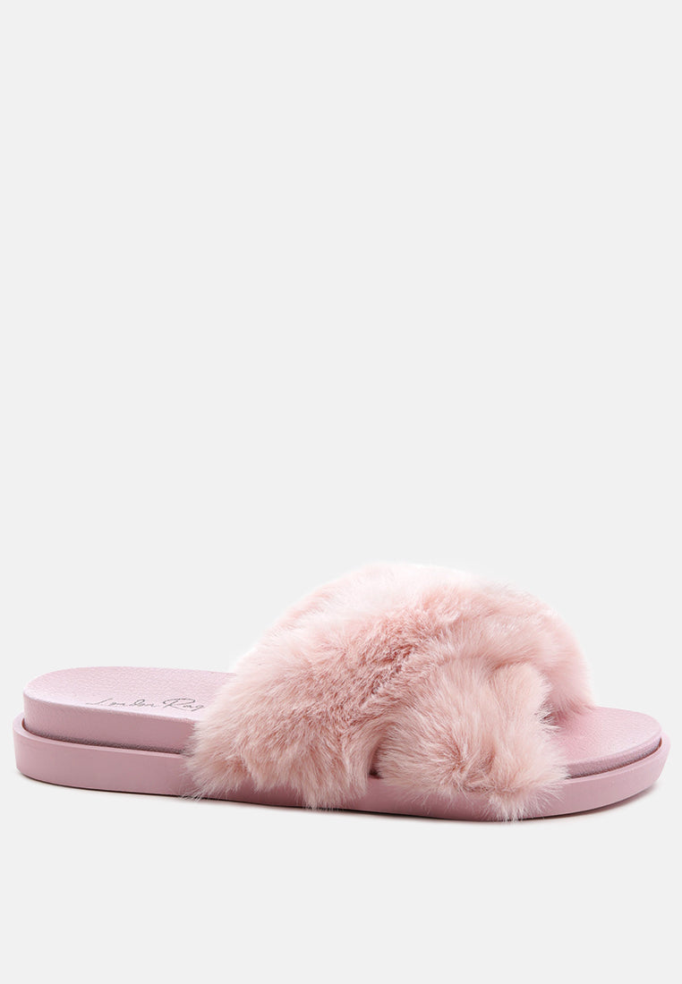 Homey Fur Slip-On Flats-5