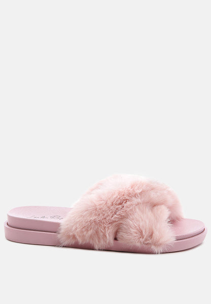 Homey Fur Slip-On Flats-5