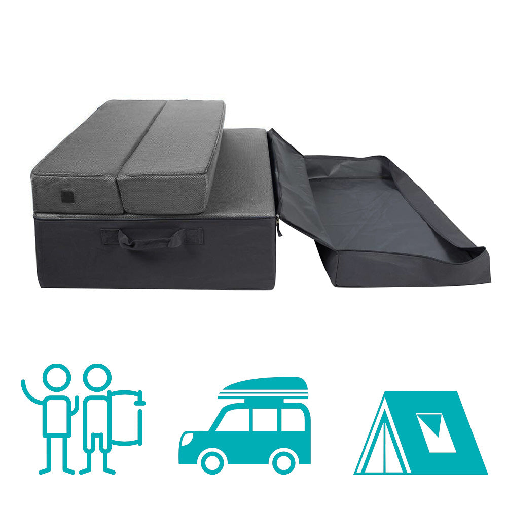 Hordozható, összehajtható matrac táskában, 100*190*10 cm-2