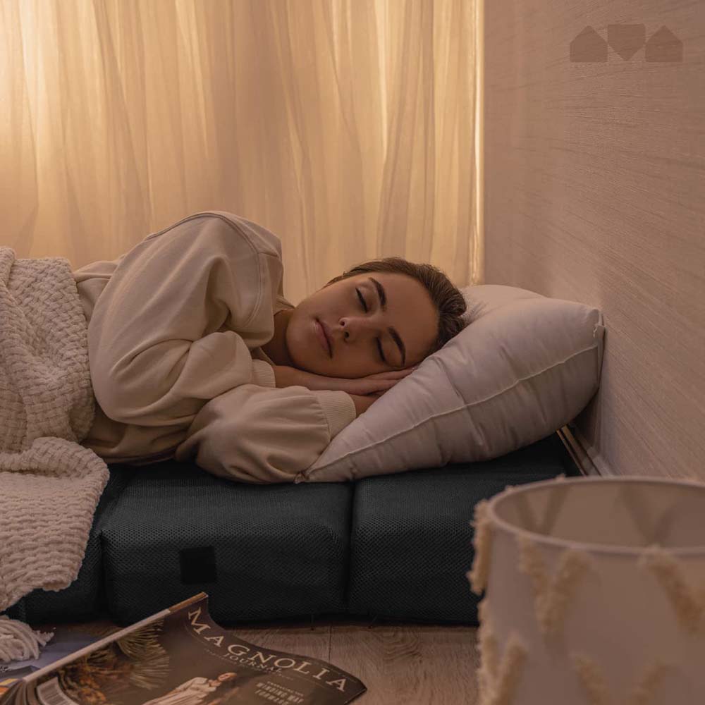 Hordozható, összehajtható matrac táskában, 100*190*10 cm-1