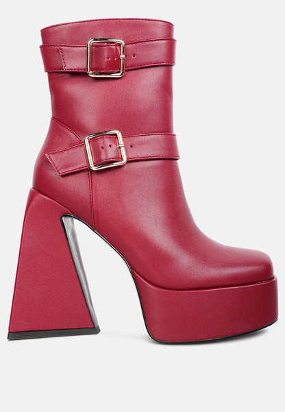 Hot Cocoa High Platform Ankle Boots-0