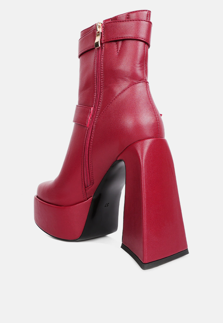 Hot Cocoa High Platform Ankle Boots-3