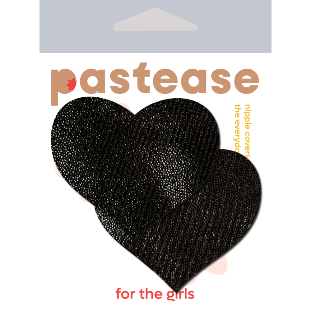 5-Pack: Liquid Black Heart Nipple Pasties by Pastease® o/s-1