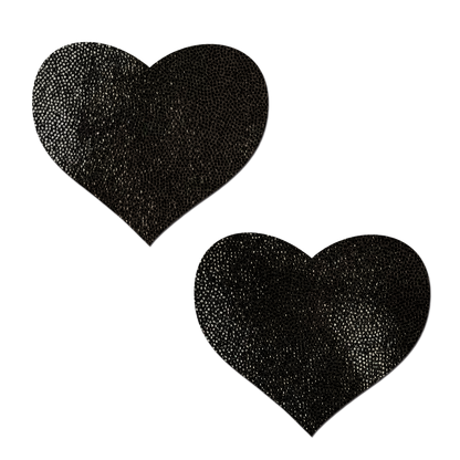 5-Pack: Liquid Black Heart Nipple Pasties by Pastease® o/s-0