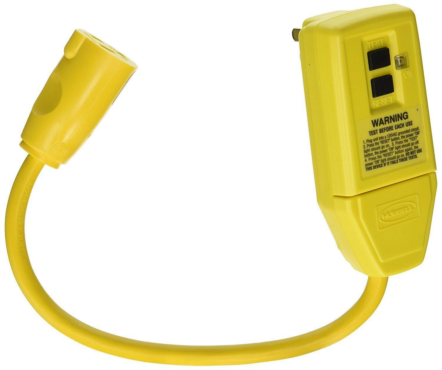 Hubbell GFP1C GFCI Plug, 15 amp, 120V, 1' Cord-0