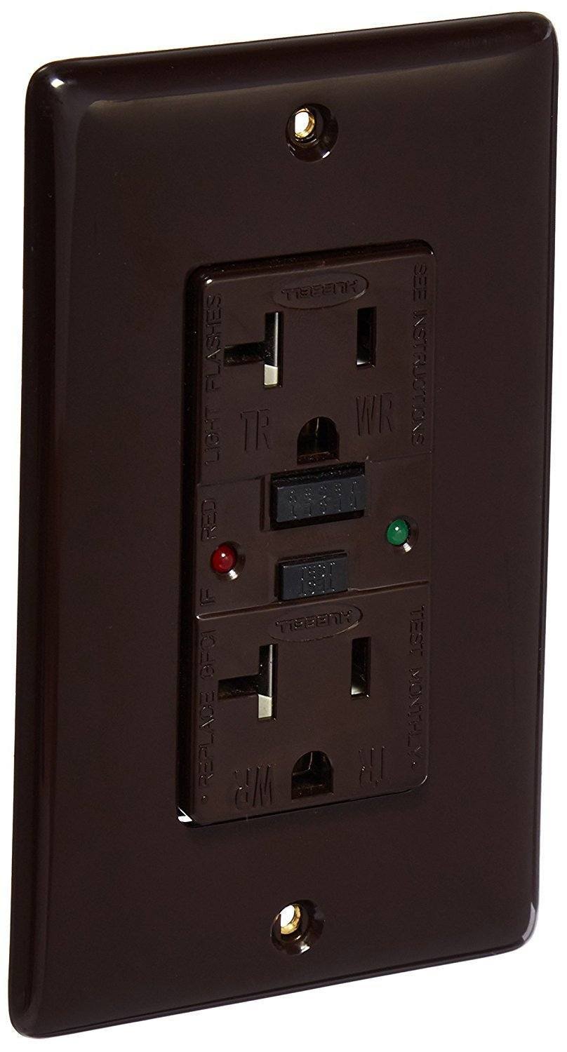 Hubbell GFR5362SG Industrial Grade Tamper Resistant GFCI, 20 amp, 125V, Brown-0