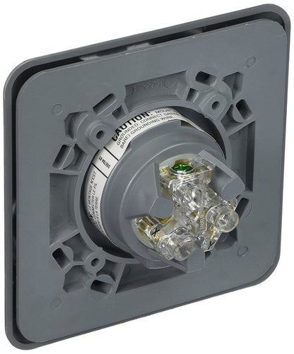 Hubbell HBL2320SR2 Locking Receptacle 2 Gang Surface Mount L6-20R Gray-1