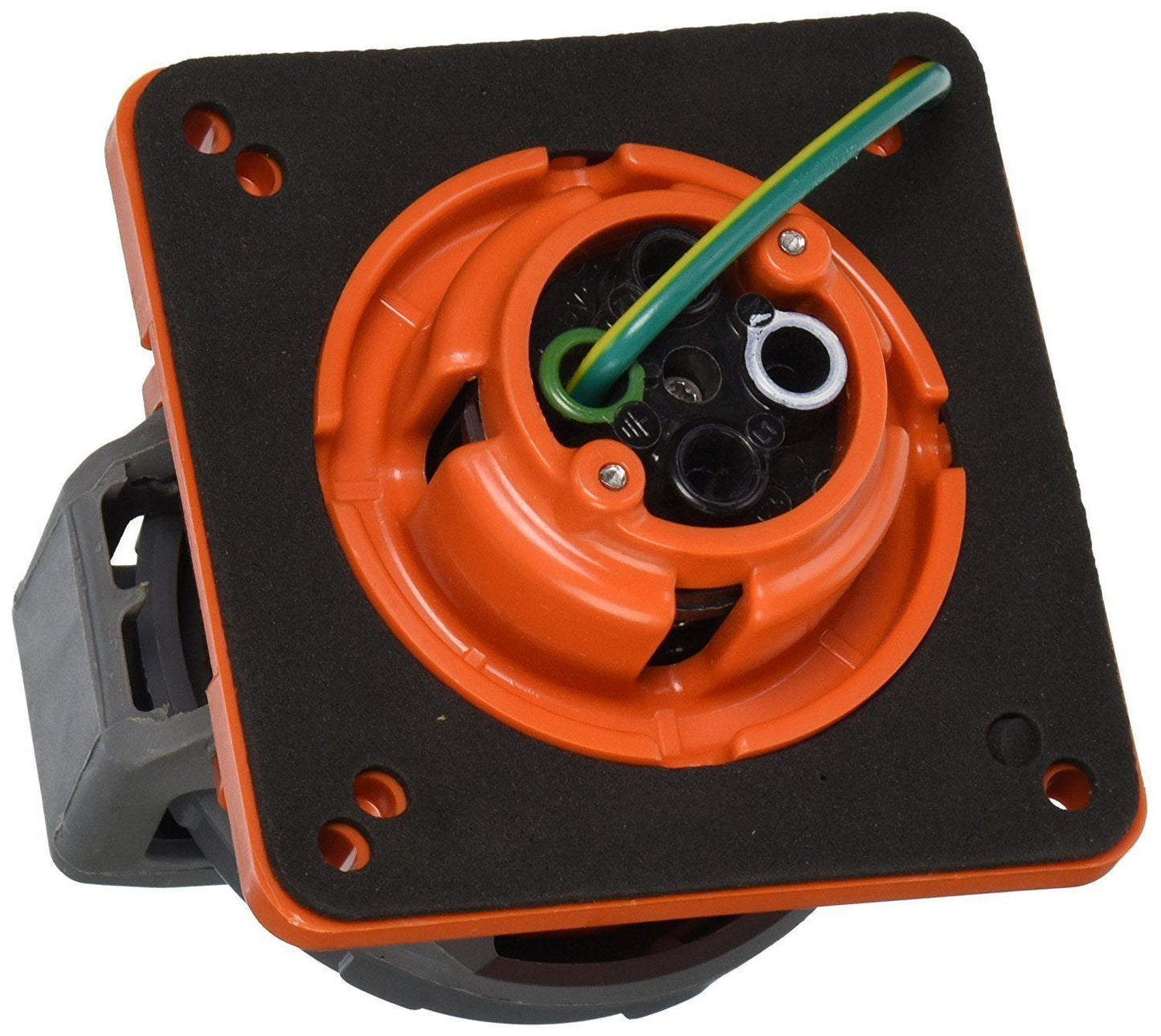 Hubbell HBL420R12W Pin and Sleeve IEC Receptacle, 3 Pole, 4 Wire, 20 amp, 125/250V, Watertight-1